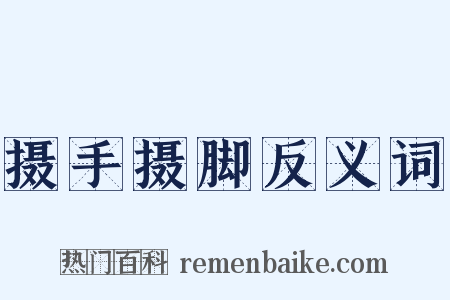 摄手摄脚反义词是什么意思的图片